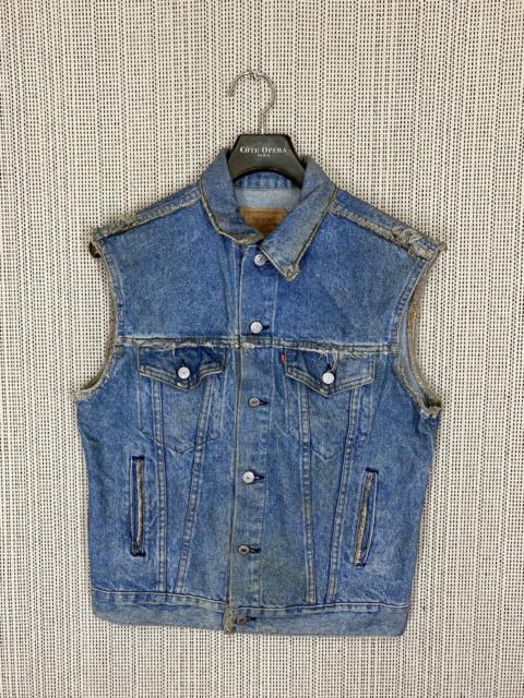 ‼️VINTAGE LEVIS JACKET TYPE III 70505 CUSTOM SLEEVELESS ‼️