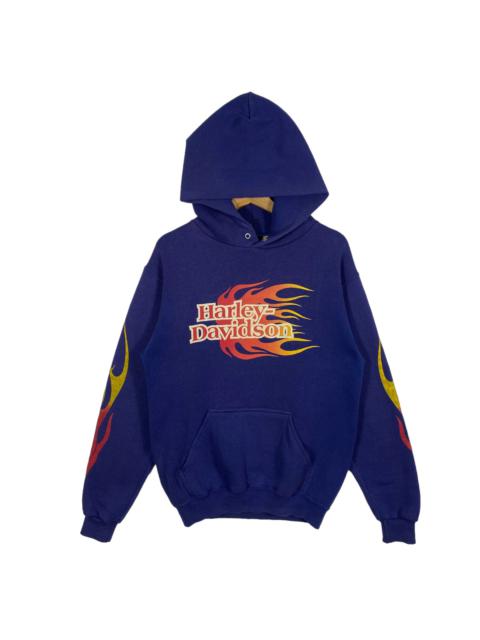 Other Designers Vintage - Vintage 90s Harley Davidson Flames Hoodie S Size