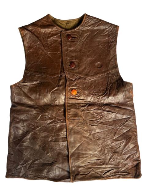 Other Designers VERY RARE VINTAGE VEST LEATHER JERKIN BRITISH ARMY 50S