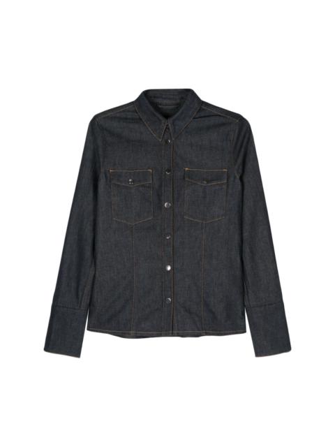 stretch-cotton denim shirt