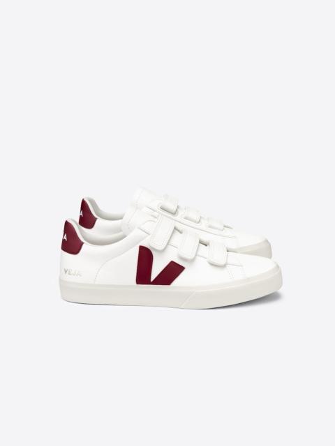 VEJA RECIFE LEATHER WHITE MARSALA