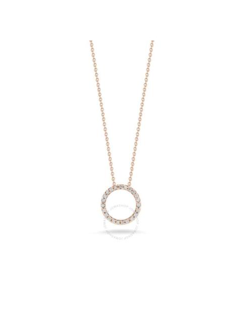 Roberto Coin - Roberto Coin 18k Rose Gold & Diamond Circle Necklace - 001258AXCHX0