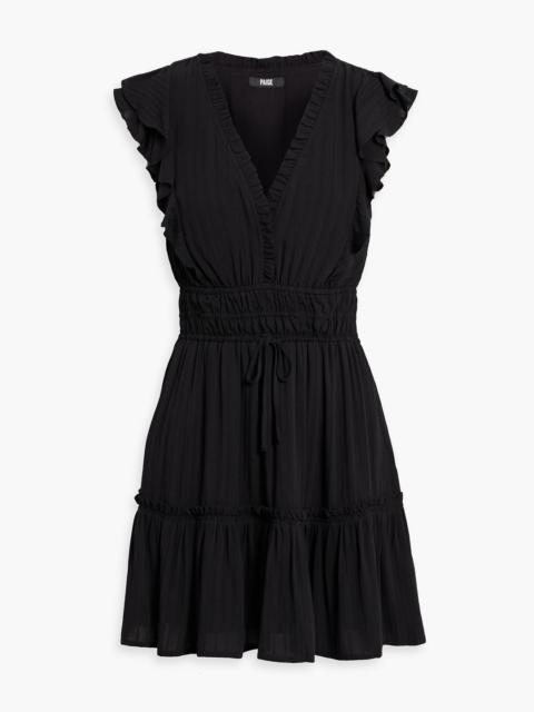 Other Designers Muriel ruffled jacquard mini dress