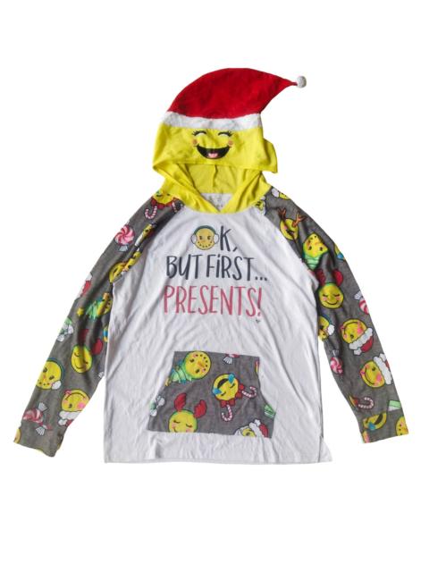 Hysteric Glamour Justice For Adults Christmas Emoji Santa Hoodie Ugly Sweater