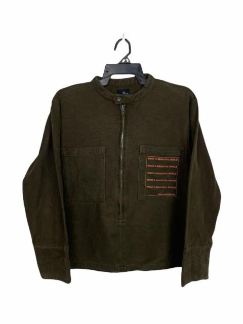 Other Designers Japanese Brand - HERRINGBONE ZIPPER JACKET BLUE RED BUTTERFLY