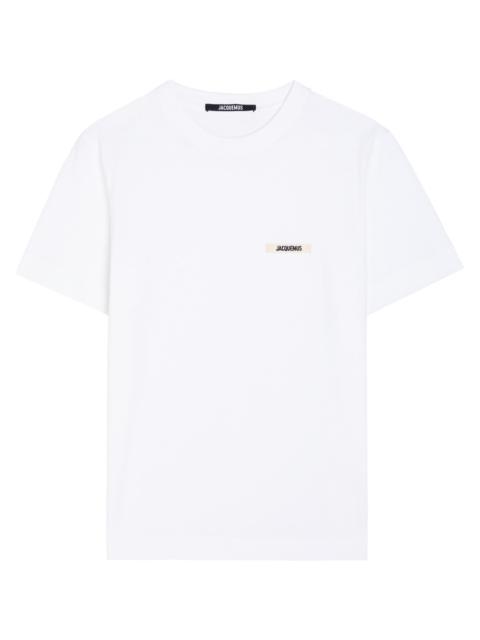 JACQUEMUS Jacquemus Le T-shirt Gros Grain Logo Cotton T-shirt