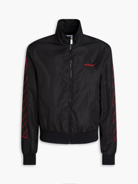Off-White Embroidered shell bomber jacket