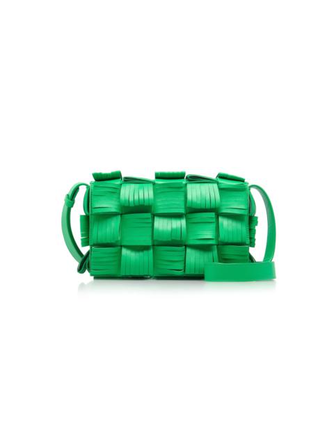 Bottega Veneta The Cassette Fringed Leather Bag green