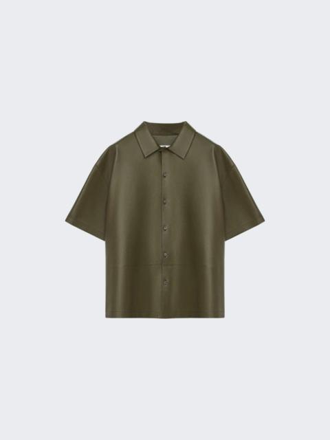 Loewe Nappa Lambskin Short Sleeve Shirt Khaki Green