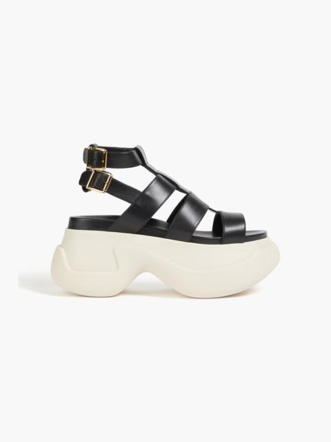 Marni Leather exaggerated-sole sandals