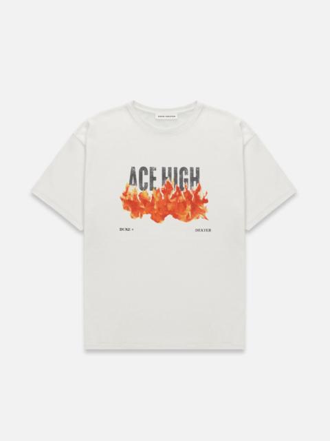 DUKE + DEXTER Ace High Vintage White T-Shirt
