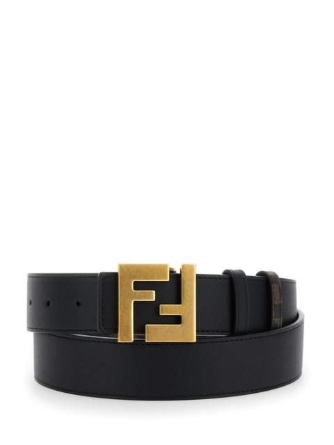 FENDI Fendi Men Reversible Belt With Ff Buckle In Brown Leather For Men
