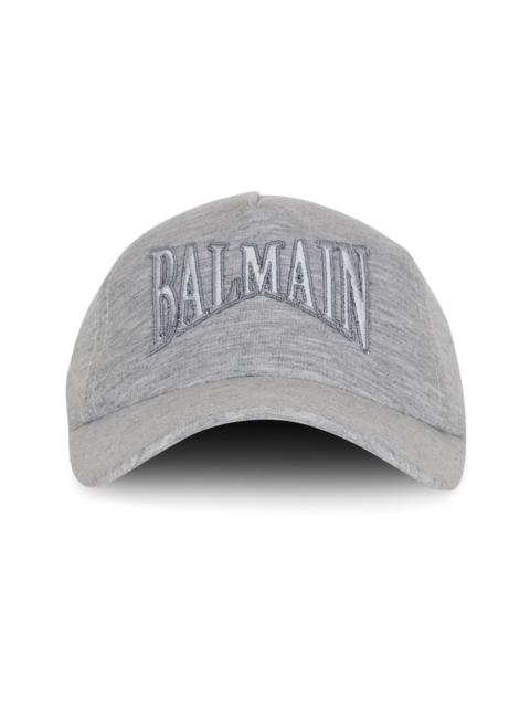 Balmain Balmain Embroidered jersey cap in Grey at Nordstrom