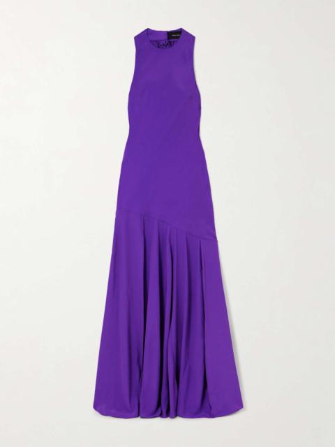 Crepe halterneck gown Purple