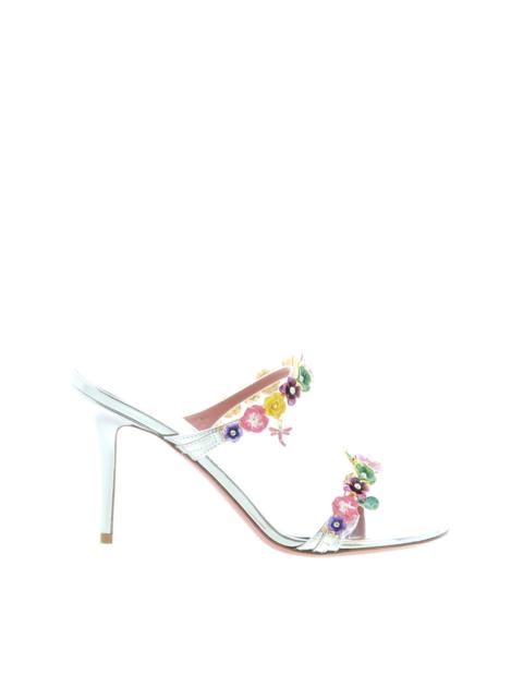 Amina Muaddi Amina Muaddi – Vittoria Slipper 90 – Silver