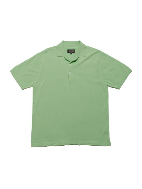 BEAMS PLUS Knit Polo Solid 12G Light Green