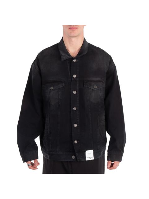 BALENCIAGA Balenciaga Men's Size Sticker Denim Jacket