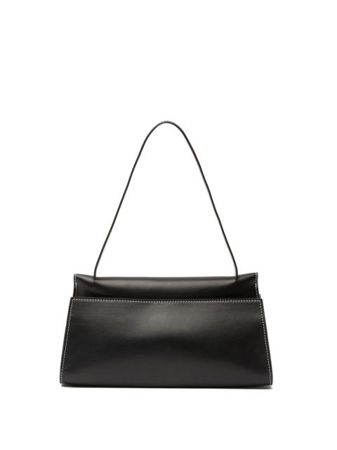 Elleme Long Papillon Leather Black/White Stitches