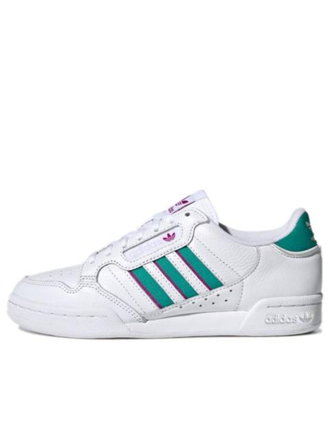 (WMNS) adidas Continental 80 Stripes 'White Glory Green Fuchsia' H04020