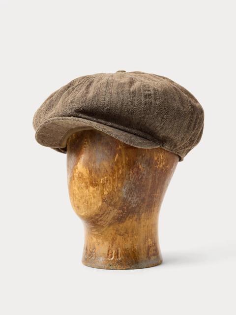 RRL by Ralph Lauren Striped Herringbone Twill Newsboy Cap