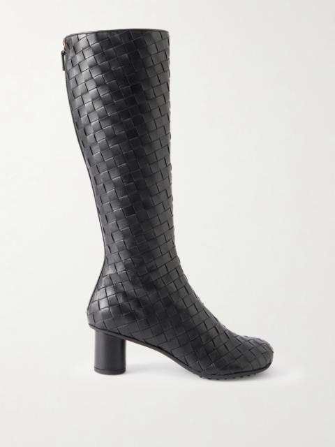 Bottega Veneta Atomic Intrecciato Leather Knee Boots