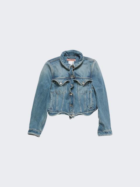 Acne Studios Wavy Denim Jacket Auz Mid Blue
