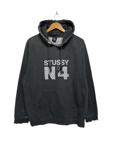 Other Designers Vintage Stussy Monogram Louis Vuitton No.4 Distressed Hoodie