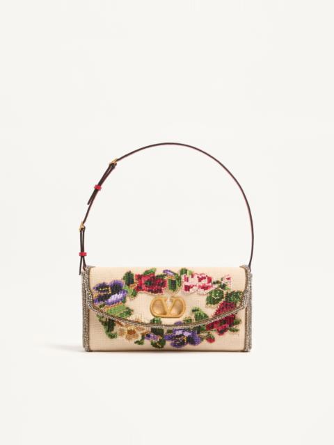 Valentino VALENTINO GARAVANI DEVAIN EMBROIDERED SMALL SHOULDER BAG
