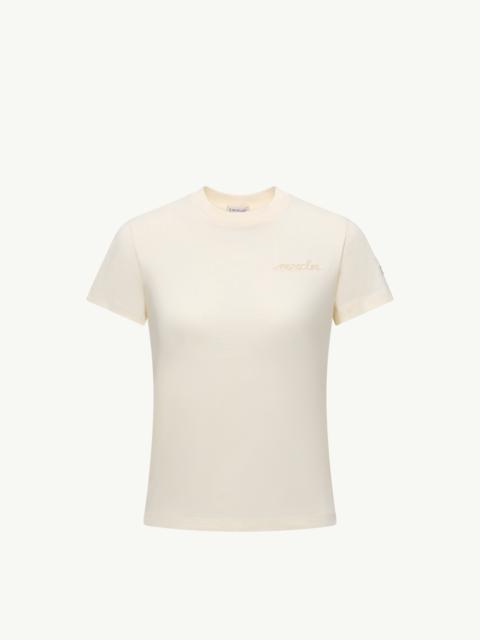 Moncler Beaded Logo Cotton T-Shirt