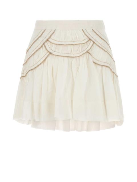 Isabel Marant Étoile Isabel Marant Etoile Women White Cotton Blend Ceola Mini Skirt