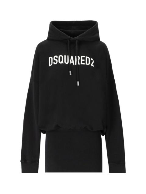 Dsquared2 Black Hooded Dress