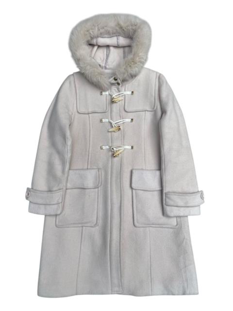 Other Designers Designer × Japanese Brand × Jil Stuart - Jill Stuart Toggle Duffle Coat with Faux Fur Hood Beige Wool