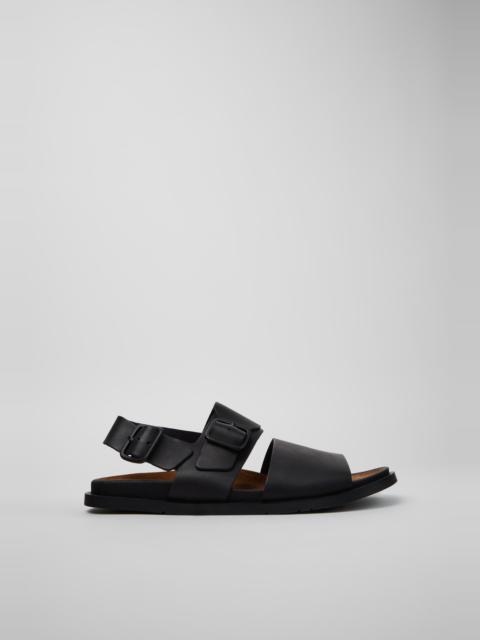 CAMPERLAB Black Leather Sandals for Men.