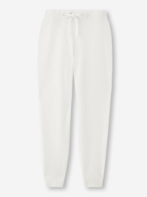 Derek Rose Women's Track Pants Daphne Cashmere White