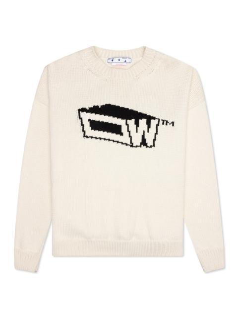 Off-White GRAFFITI ZINE CHUNKY CREWNECK - OFF WHITE
