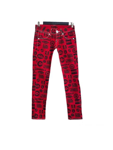 Hysteric Glamour Japanese Brand Co&Lu Printed Denim Skinny Jeans Stretch