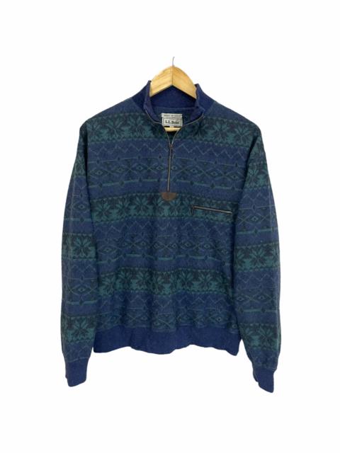 Other Designers Vintage - 🔥 Vintage LL BEAN Navajo Halfzip Sweater