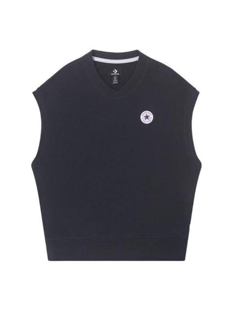 Converse Converse Knitted V-neck Vest 'Black' 10025908-A02