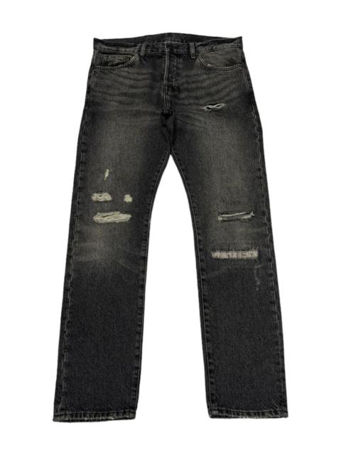 Other Designers If Six Was Nine - Vintage &Denim Charcoal Black Distressed Denim Jeans