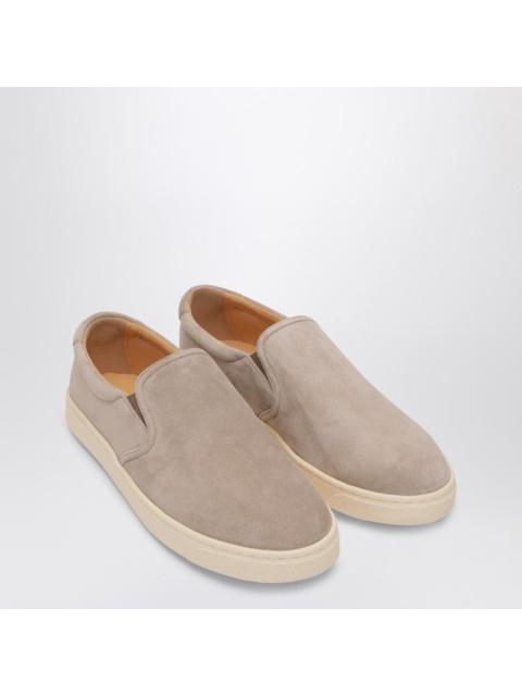 Brunello Cucinelli Light Beige Suede Slip-Ons Men