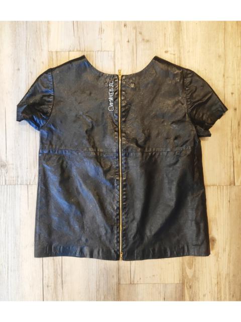 Other Designers Denis Simachev - Backzip leather top.Like Haider Ackermann or Prada
