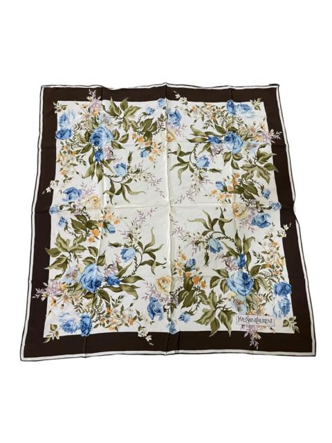 SAINT LAURENT ysl floral silk scarf