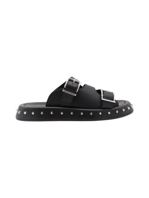 Black Leather Sandals