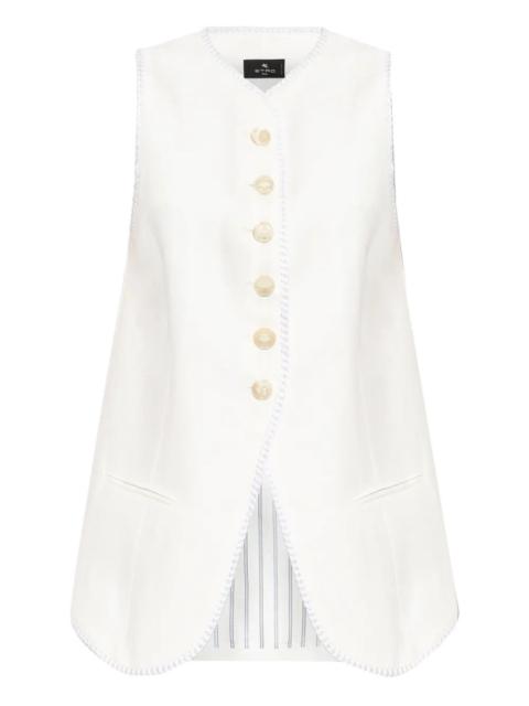 Etro Etro Women Button-Down Waistcoat With Trims