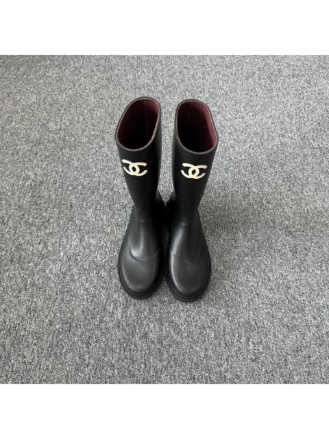 CHANEL Chanel 25S Double C Rubber Tall Boots