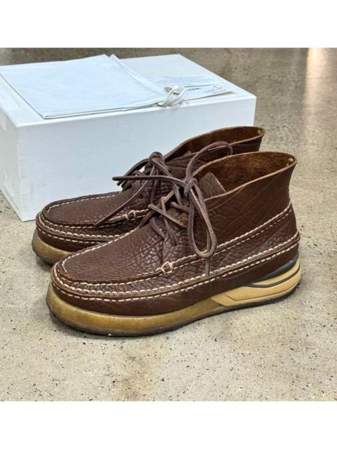 visvim Visvim 21aw Canoe Moc II-Folk DK Brown leather shoes