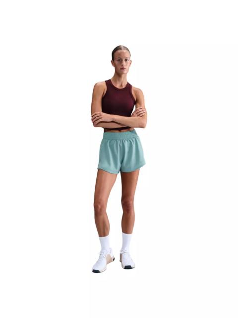 Nike Women's One Dri-FIT High-Waisted 3" 2-in-1 Shorts -Green