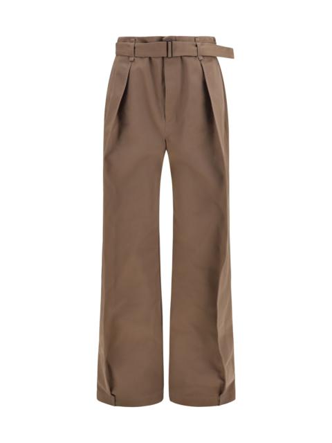 Lemaire Lemaire Rounded Poly-cotton Twill Pants Chestnut