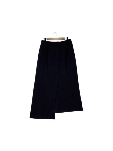 ISSEY MIYAKE I.S. Sunao Kuwahara By Issey Miyake Black Midi Skirt