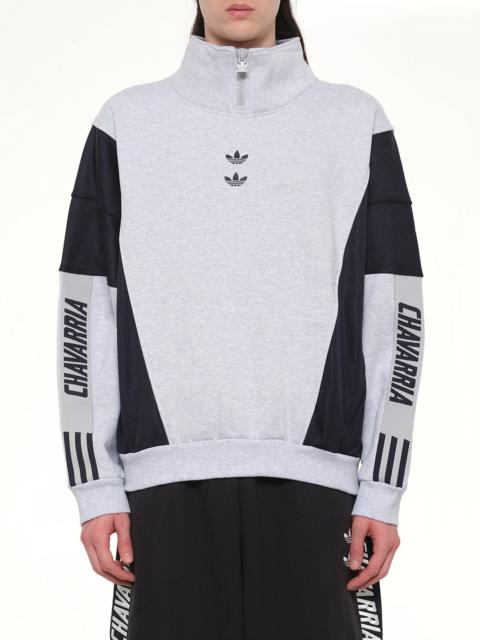 WILLY CHAVARRIA Adidas x WC Watsonville Sweatshirt in Light Grey